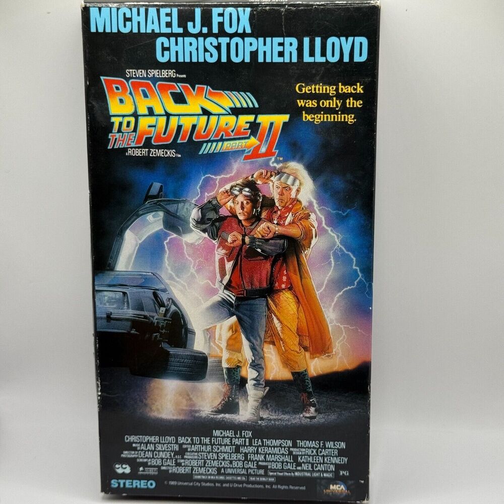 back to the future part 2 VHS water marks mca